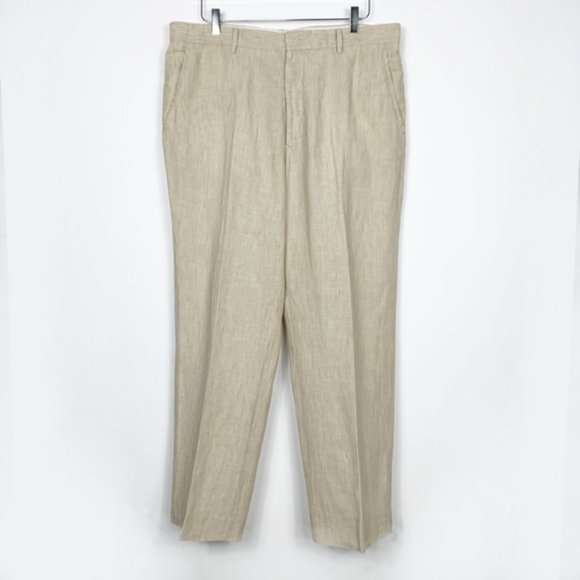 Michael Kors 100% Linen Stripe Pants 36x30 - Picture 3 of 9